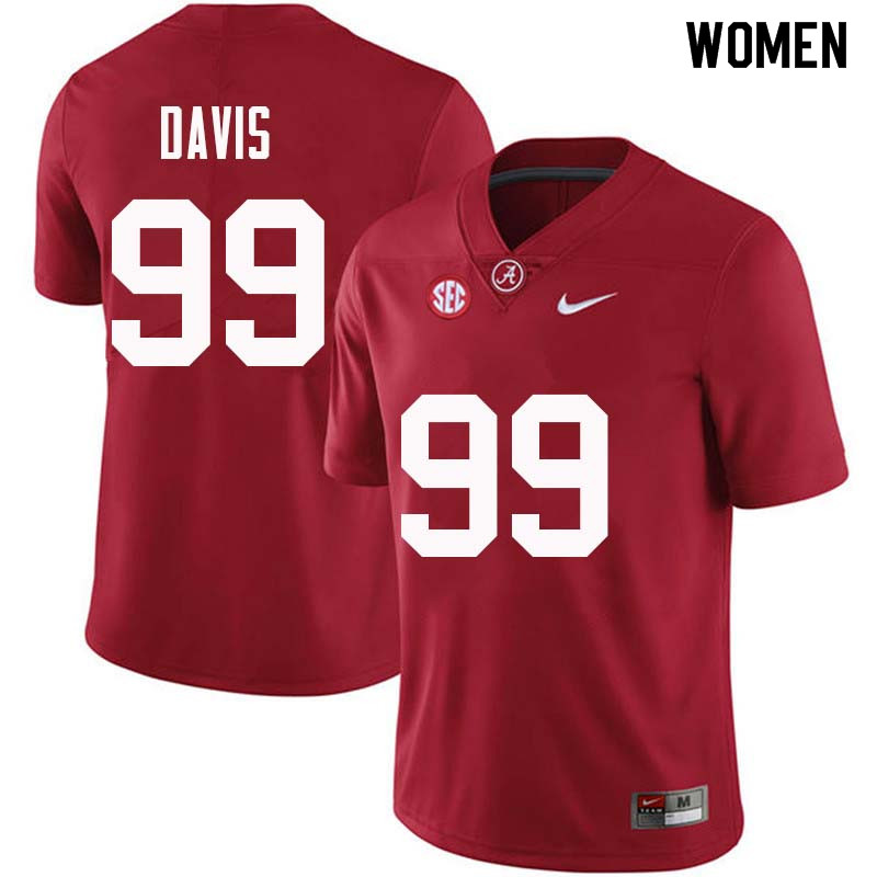 Alabama Crimson Tide Women's Raekwon Davis #99 Crimson NCAA Nike Authentic Stitched College Football Jersey SC16W48NK